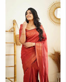 Gratifying Red Soft Silk Saree