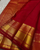 Classic Red Banarasi Silk Saree with Gold Zari Elephant Motif & Grand Traditional Border