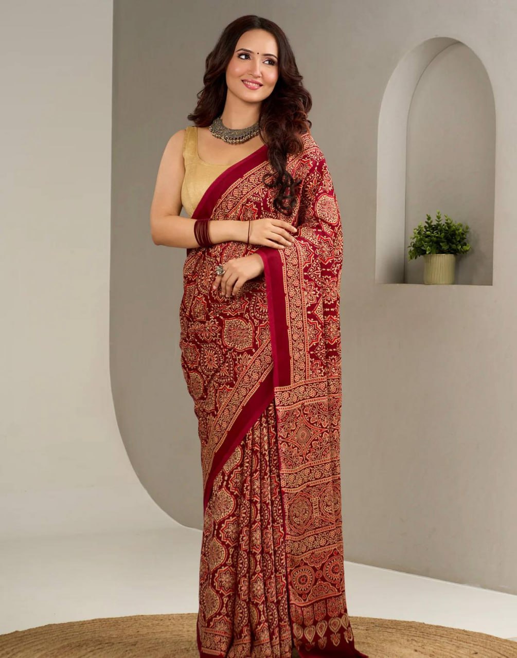 Regal Vermilion Mal Mal Silk Saree with Intricate Heritage Zari Motifs