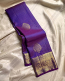 Royal Purple Banarasi Silk Saree with Classic Gold Zari Butti & Grand Border | Premium Wedding & Festive Wear