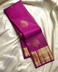 Royal Rani Pink Banarasi Silk Saree with Classic Gold Zari Butti & Grand Border | Premium Wedding & Festive Wear