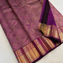 Purple Zari Woven Designer Blouse Piece