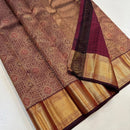 Maroon Zari Woven Designer Blouse Piece