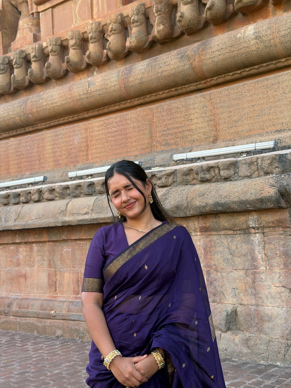 Deep Plum Heritage Soft Silk Saree with Antique Zari Border