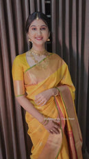 Premium Traditional Silk Saree with Rich Zari Weaving
