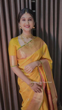 Premium Traditional Silk Saree with Rich Zari Weaving