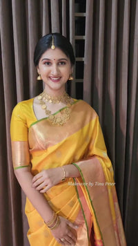 Premium Traditional Silk Saree with Rich Zari Weaving