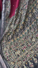 Wine Purple Cotton Saree with Traditional Kalamkari Inspired Border & Designer Pallu