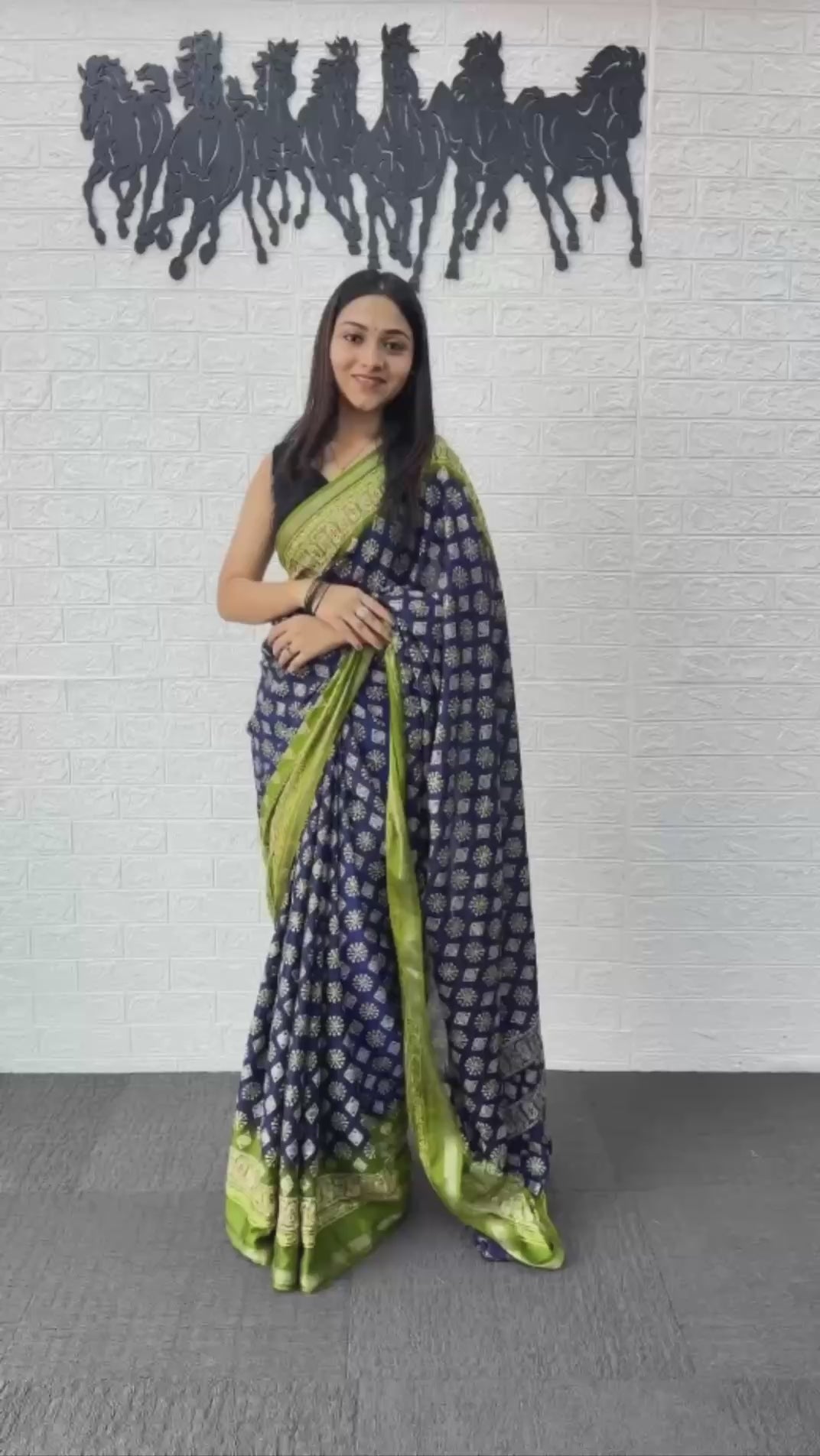 Mustard Yellow Cotton Silk Saree with Traditional Buti Print & Rich Brown Border
